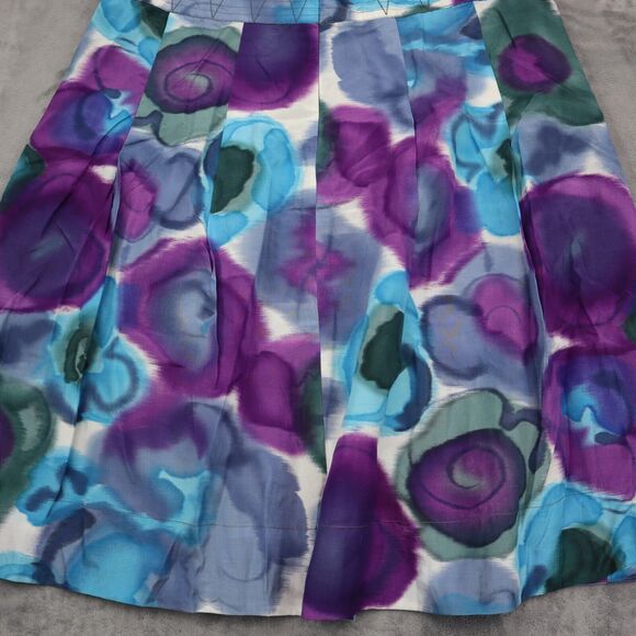 CCDK Skirt Womens 8 Multicolor A Line Pleated Knee Length Hook Eye Zip - Picture 13 of 15